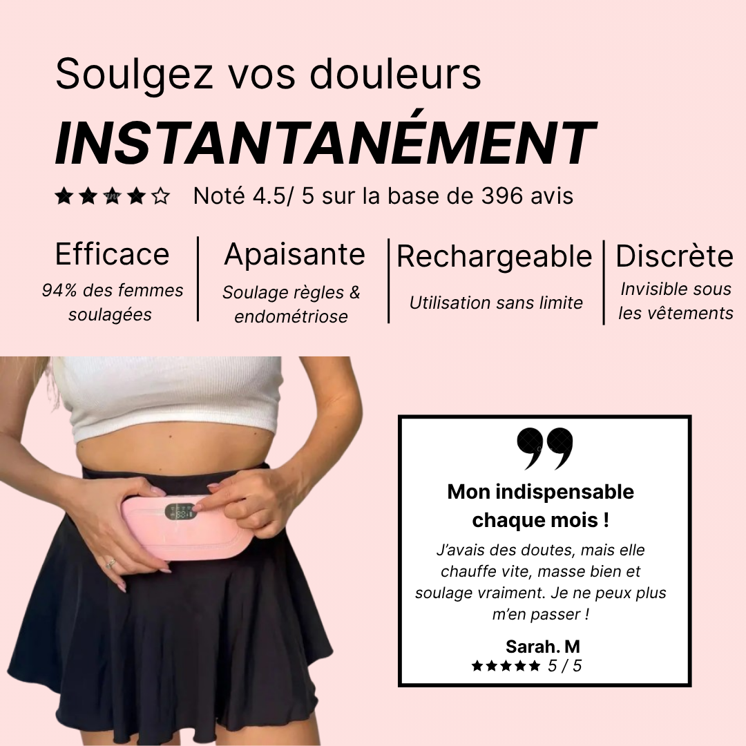 Élégance Femme – Ceinture Chauffante & Massante